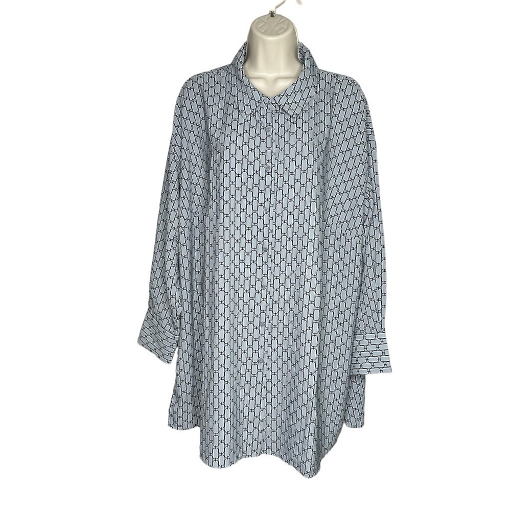 Adrianna Papell Button Front Tunic Shirt Women’s Plus Size 2X - Picture 3 of 8